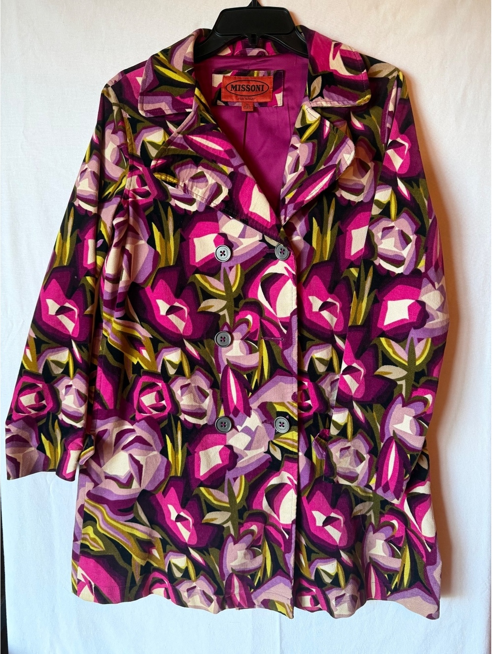 Missoni for Target Women's Floral Print Double-Breasted Coat XL